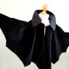 Atelier Spatz Cotton Velvet Dracula Cape with Lace Jabot