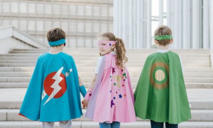 Sustainable superhero childrens costume by Atelier Spatz