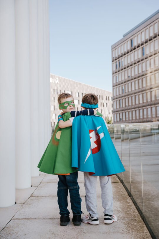 Sustainable superhero childrens costume by Atelier Spatz