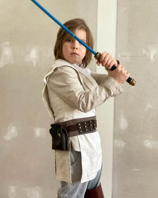 Atelier Spatz Star Wars inspired Galactic Warrior kids costume in action
