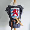 Siegfried medieval knights tabbard tunic with Luxembourg red lion crest by Atelier Spatz