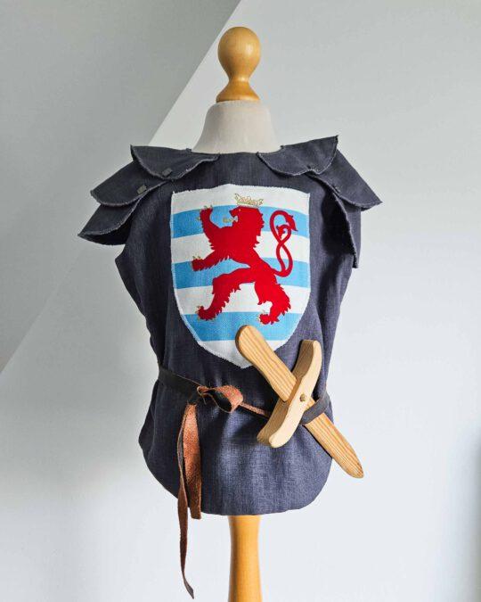 Siegfried medieval knights tabbard tunic with Luxembourg red lion crest by Atelier Spatz