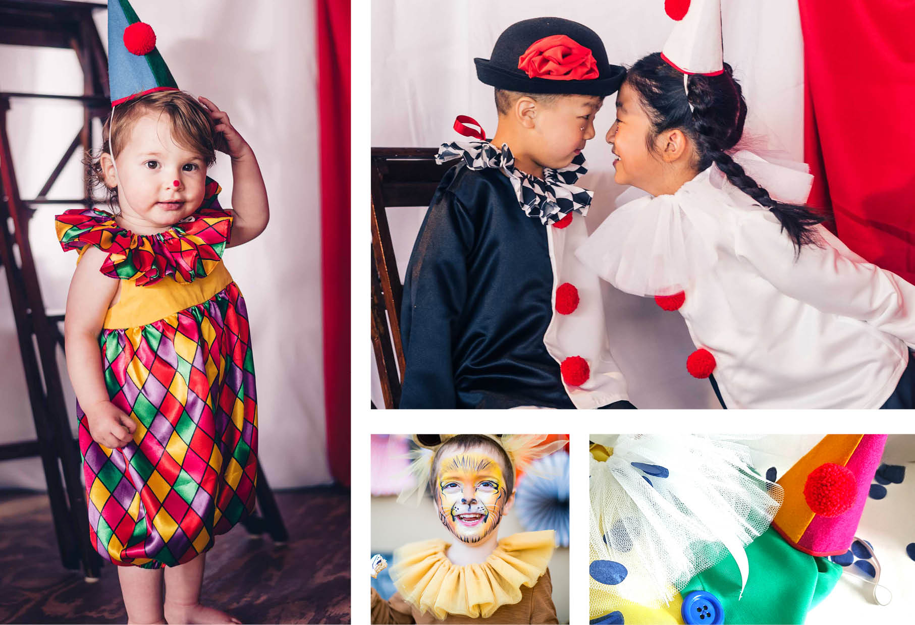 Whether colourful or monochromem Carneval is all about having fun.