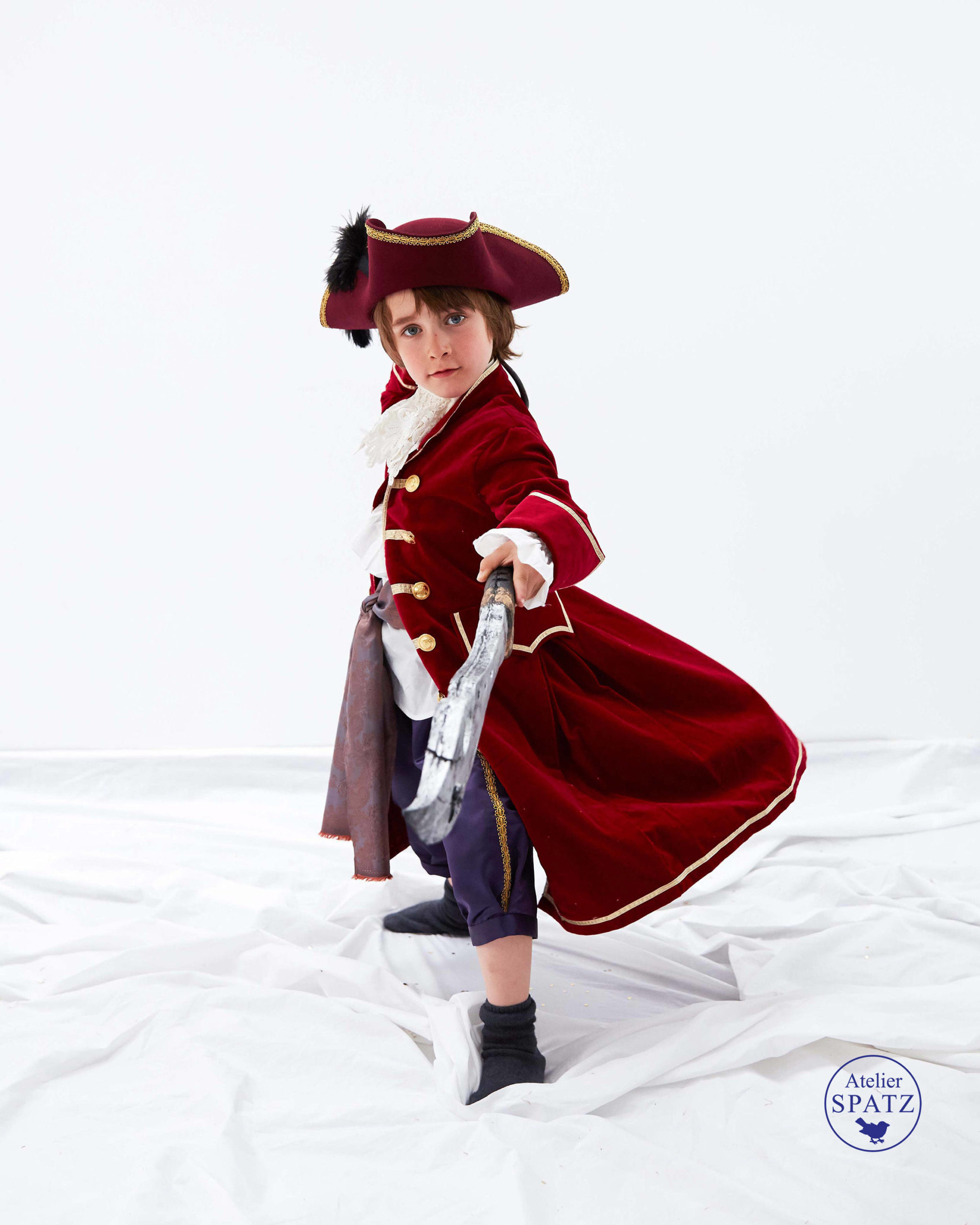 Manteau de pirate en velours Capitaine Crochet