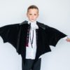 Halloween Dracula Fledermausflügel Cape aus reinem Baumwollsamt | Vampir Kostüm