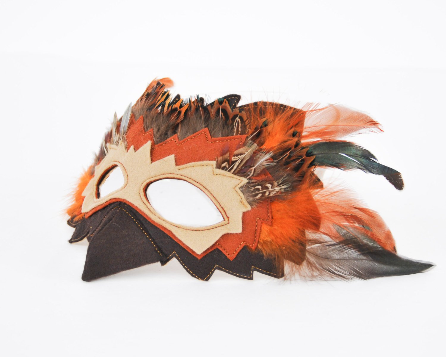 Masque plume d'oiseau | Masque hibou perroquet