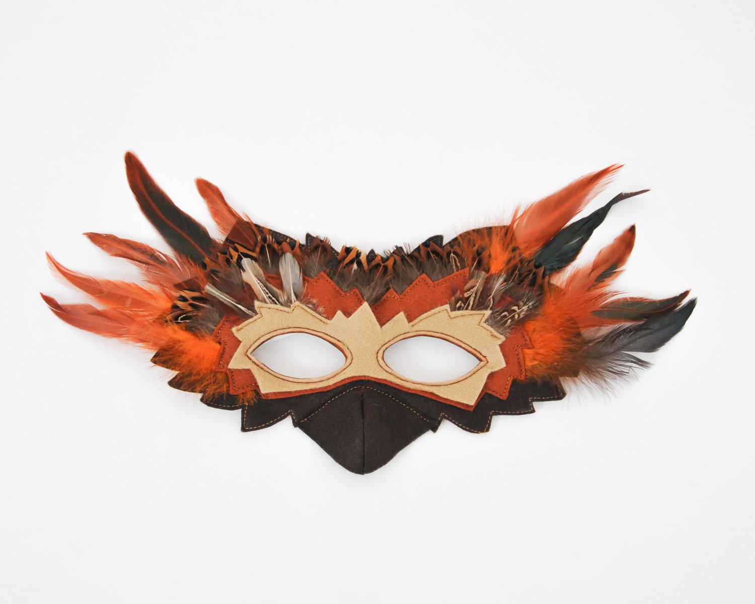 Bird Feather Mask | Owl Parrot Mask