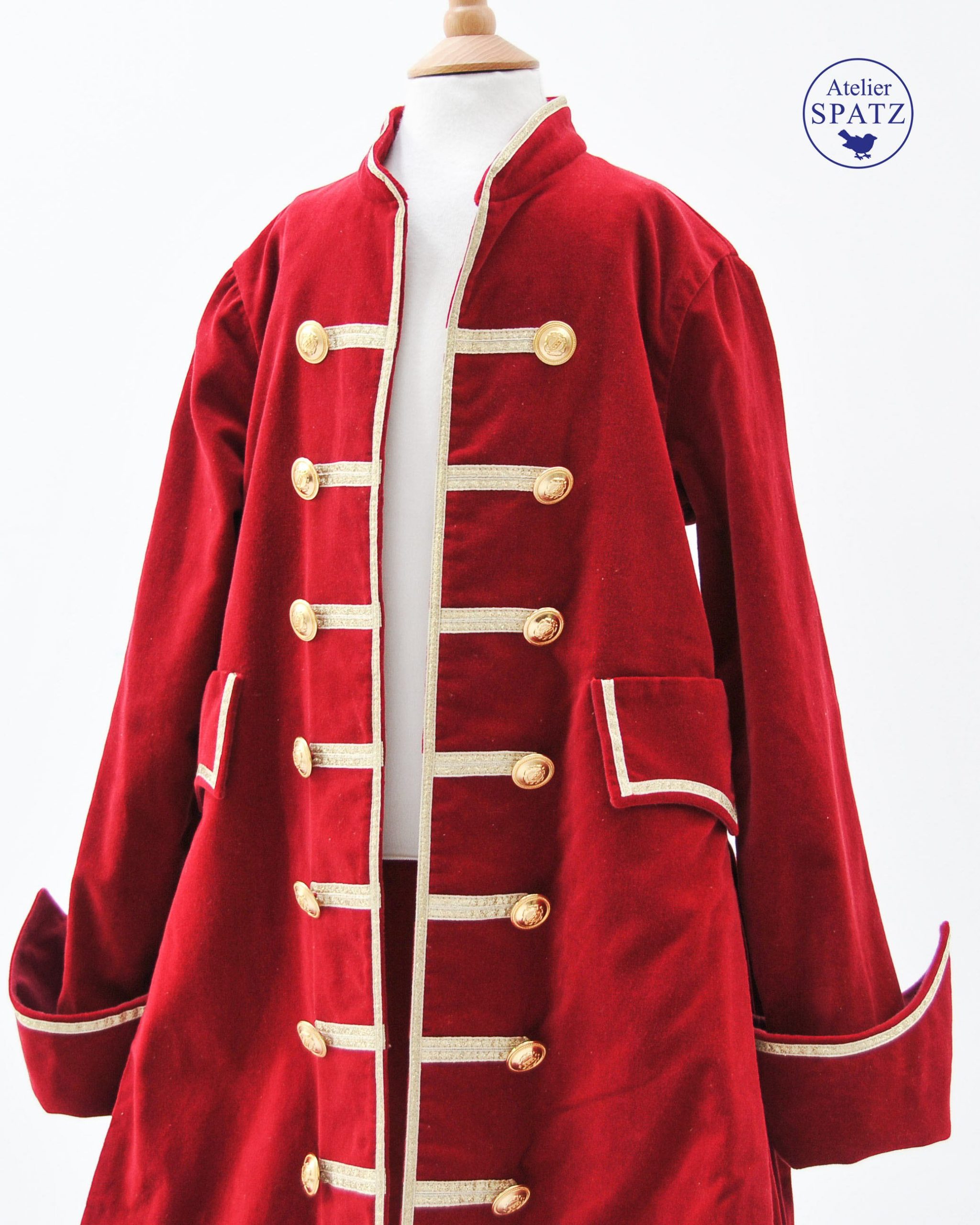 Manteau de pirate en velours | Costume de pirate | Costume d'Halloween | Costume pour enfants | Atelier Spatz