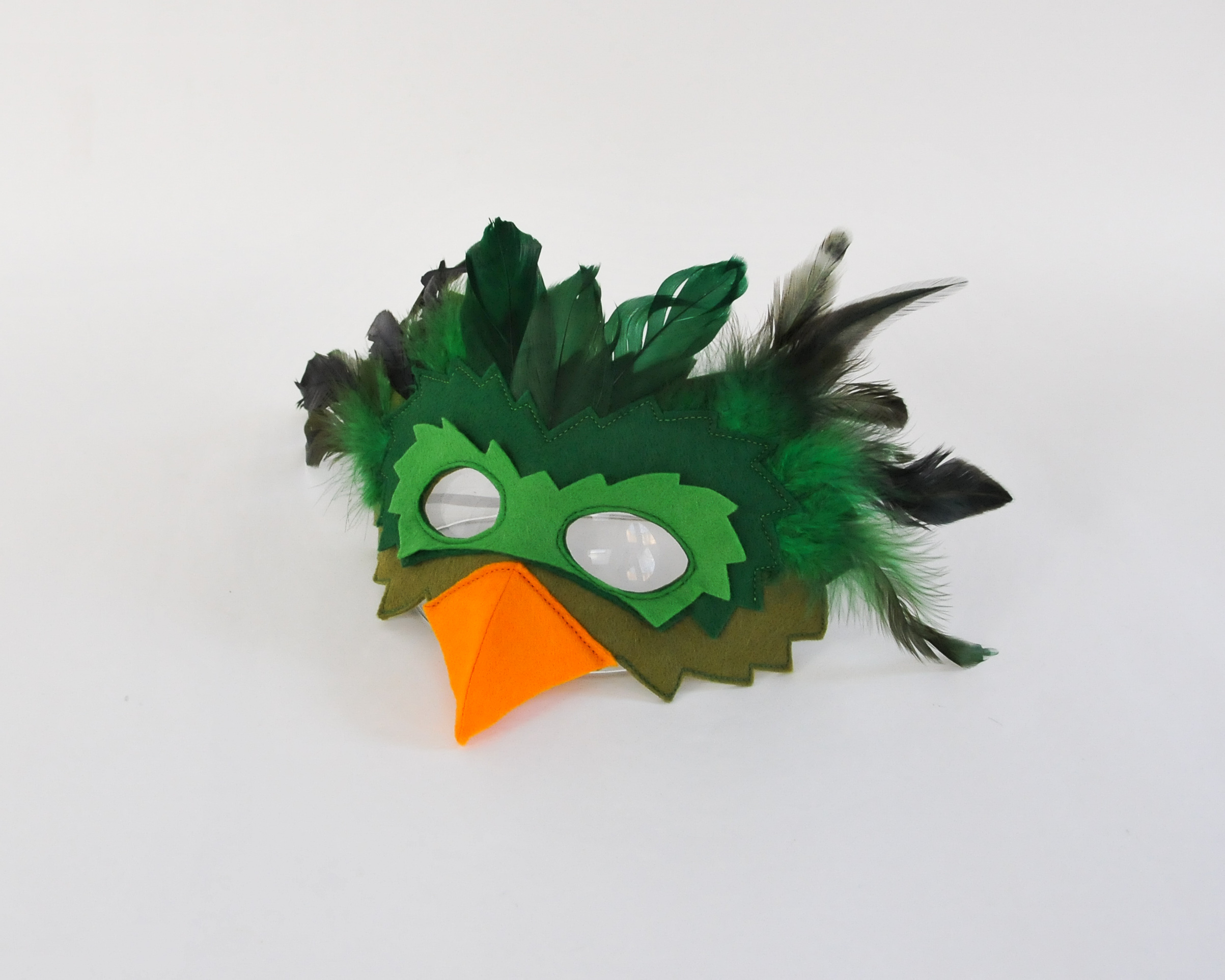Grüner Sittich Vogel Maske