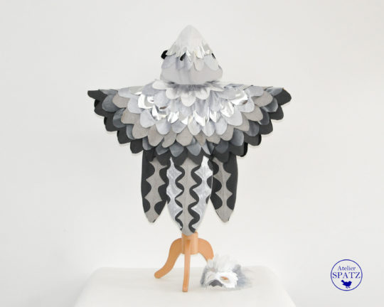Kinder Schnee Eule Vogel Cape | Silber Grau Vogel Kostüm | Harry Potter Hedwig