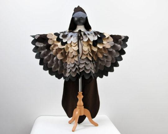 Woodland Bird Kids Costume | Brown Owl Cape - made in your choice of colours
