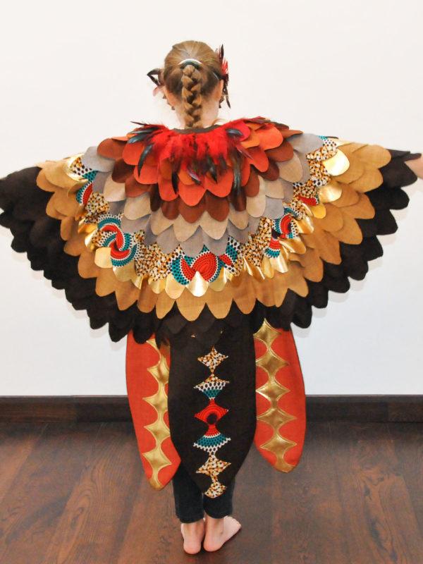 Woodland Bird Kids Costume | Brown Owl Cape - made in your choice of colours
