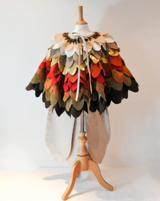 Costume enfant Oiseau des bois - Cape hibou marron - coloris au choix