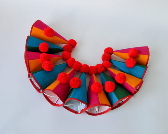 Colourful Clown Hat and Collar