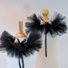 Collier de tulle noir Harlequin en noir ou blanc