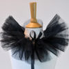 Collier de tulle noir Harlequin en noir ou blanc