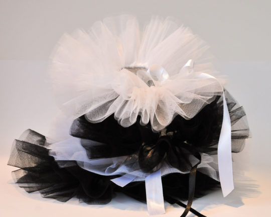 Harlequin Black Tulle Collar in Black or White