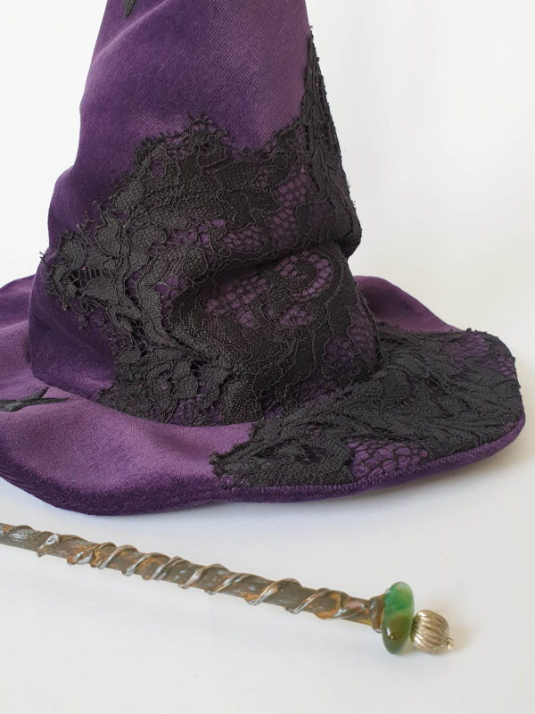 Witch or Wizard Velvet Pointy Hat