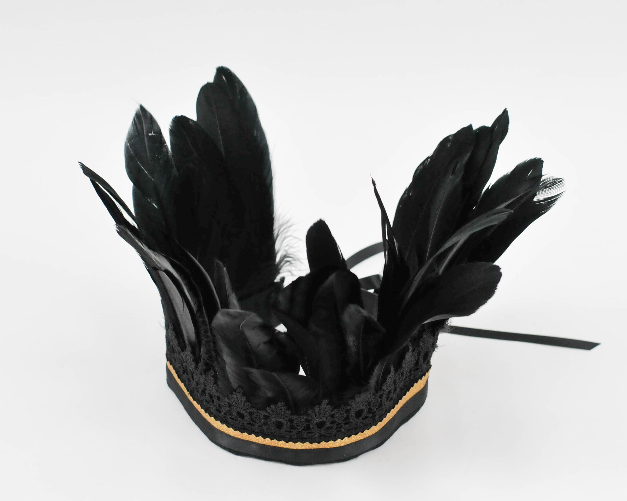 Black Feather Crown or Collar