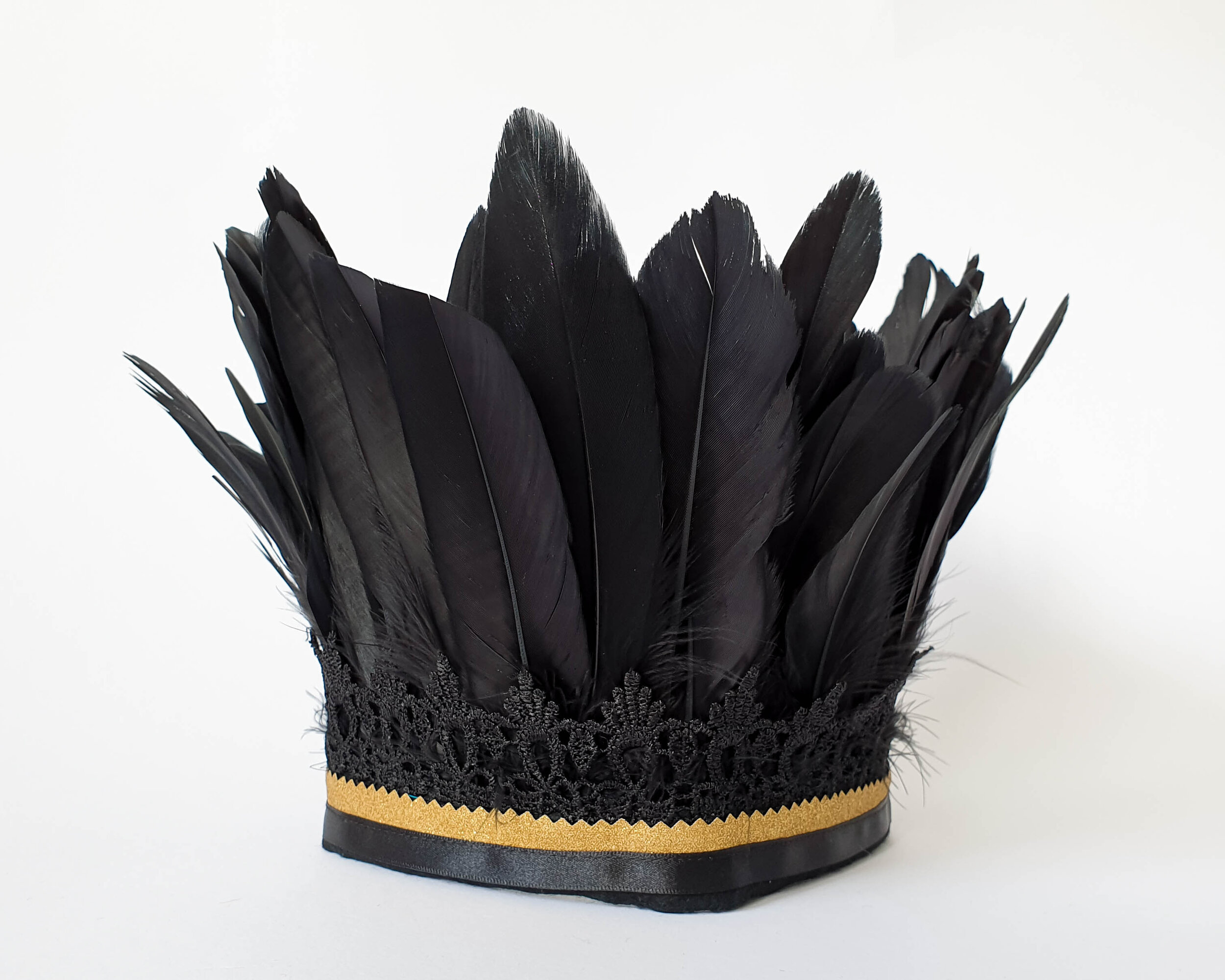 Black Feather Crown or Collar