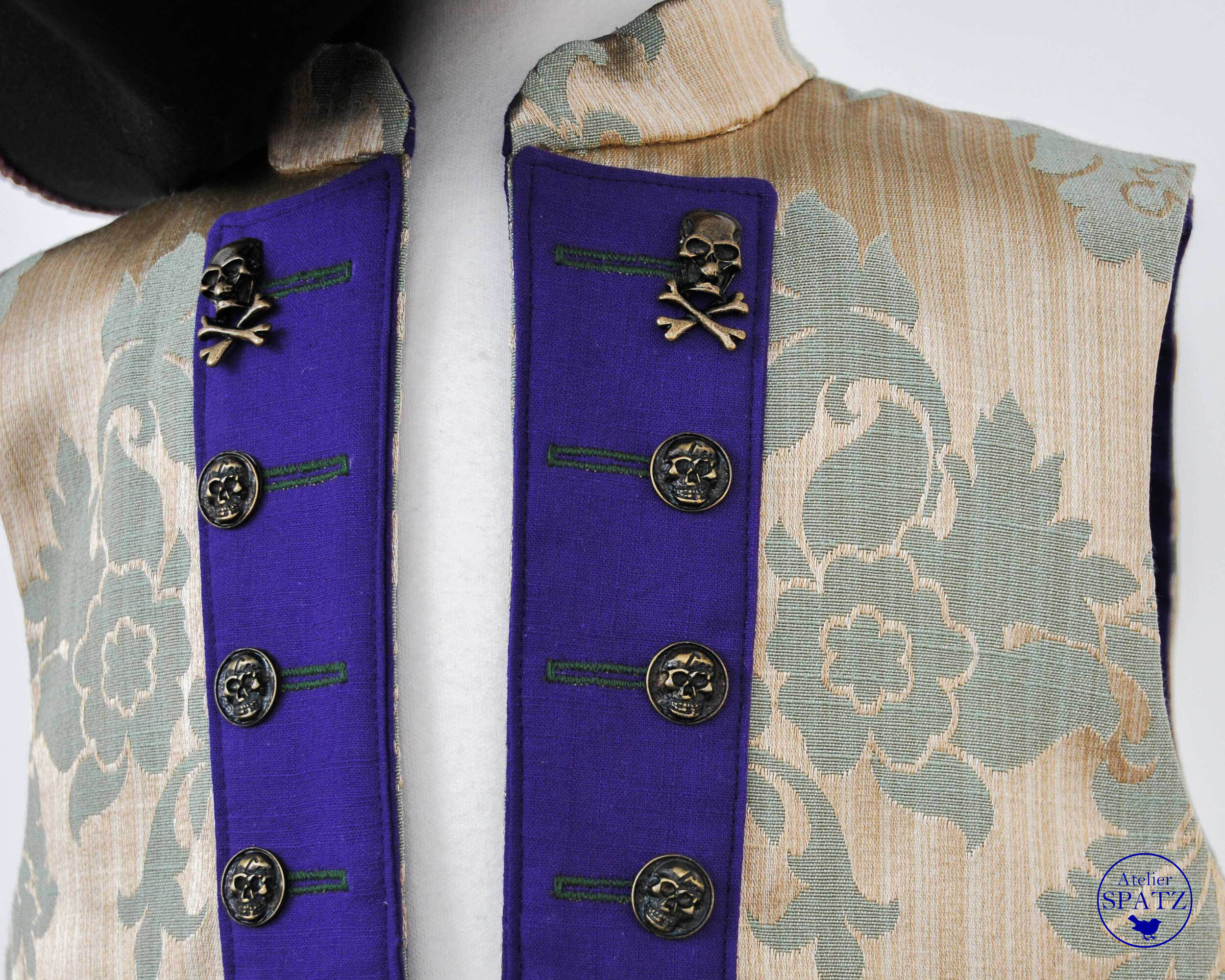 Gilet Pirate vert et violet