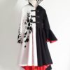 Manteau assymétrique Cruella avec motif dalmatien pour Halloween