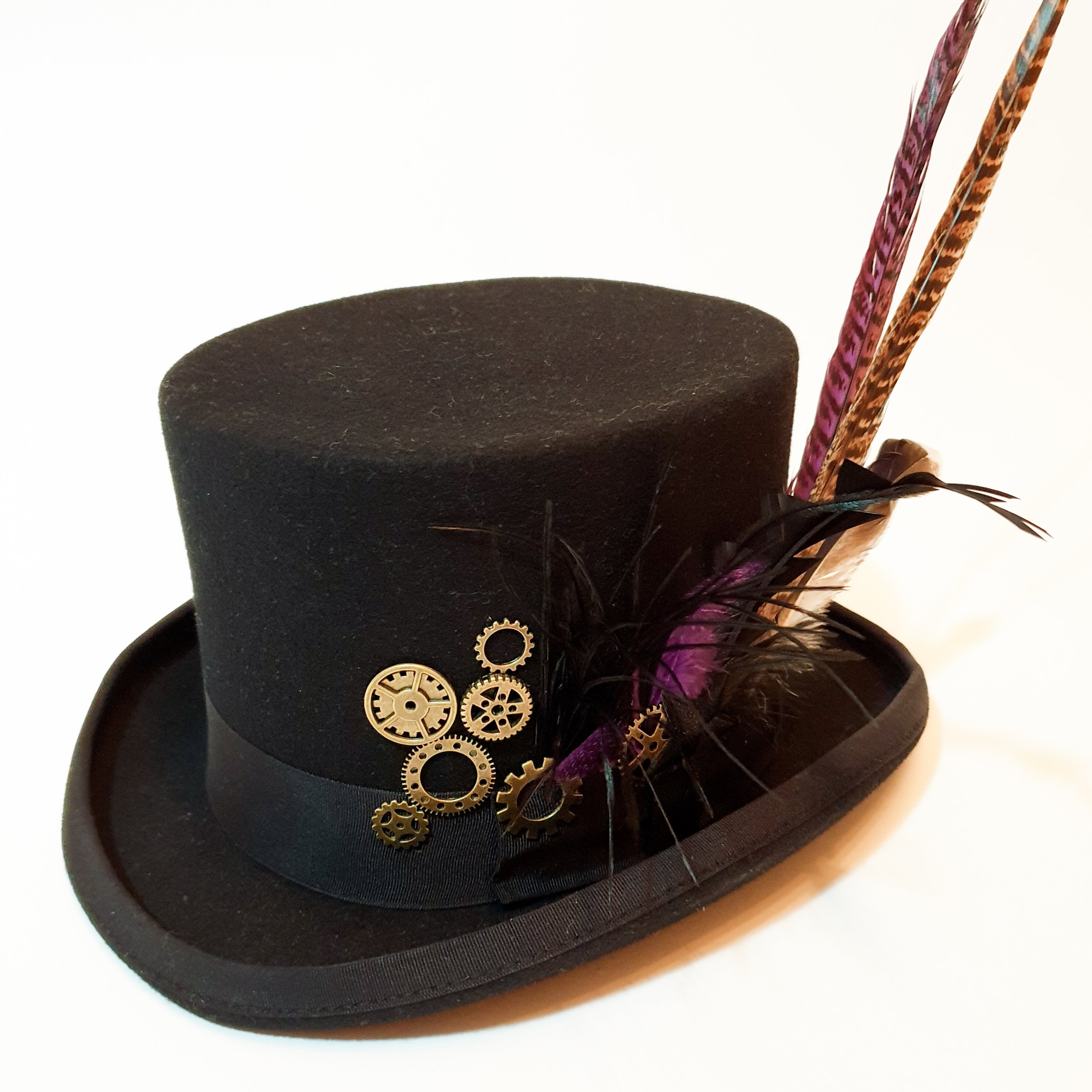 Chapeau haut de forme noir steampunk