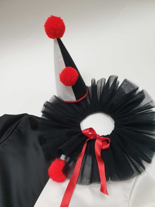 Harlequin HAT and TULLE COLLAR